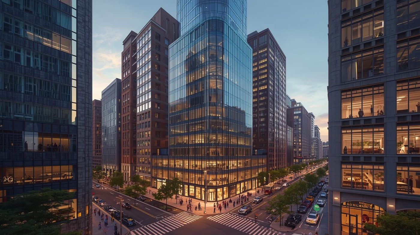 City commercial buildings